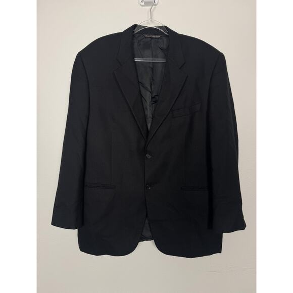100% Cashmere Loro Piana Blazer Mens 46R Black 2 Button Saks Fifth Avenue - Picture 1 of 11